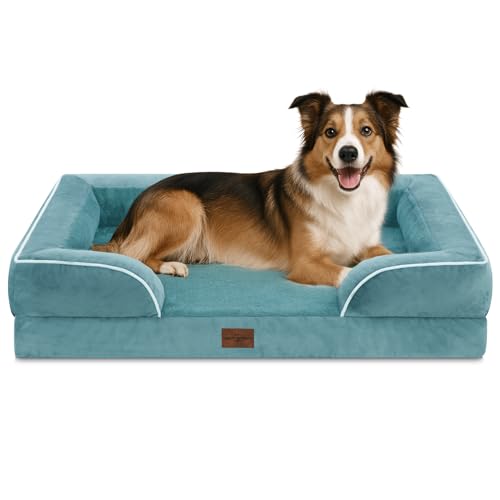 Comfort Expression, wasserdichtes orthopädisches Hundebett aus Schaumstoff für große Hunde, bequemes Haustiersofa mit waschbarem, abnehmbarem Bezug und rutschfestem Boden (Größe L, verwaschenes Blau) Comfort Expression, wasserdichtes orthopädisches Hundebett aus Schaumstoff für große Hunde, bequemes Haustiersofa mit waschbarem, abnehmbarem Bezug und rutschfestem Boden (Größe L, verwaschenes Blau) von Comfort Expression