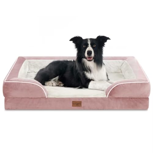 Comfort Expression Große Hundebetten, wasserdicht, orthopädisch, Schaumstoff-Hundebett für große Hunde, Sofa, bequemes Haustierbett mit rutschfester Unterseite und waschbarem, abnehmbarem Bezug, Größe von Comfort Expression