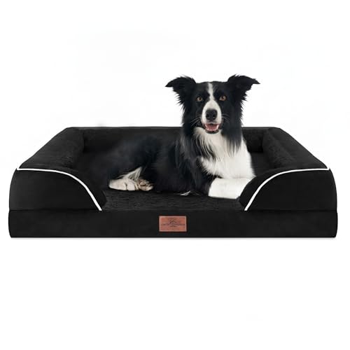 Comfort Expression Große Hundebetten, wasserdicht, orthopädisch, Schaumstoff-Hundebett für große Hunde, Sofa, bequemes Haustierbett mit waschbarem, abnehmbarem Bezug und rutschfester Unterseite (grau) Comfort Expression Große Hundebetten, wasserdicht, orthopädisch, Schaumstoff-Hundebett für große Hunde, Sofa, bequemes Haustierbett mit waschbarem, abnehmbarem Bezug und rutschfester Unterseite (grau) von Comfort Expression