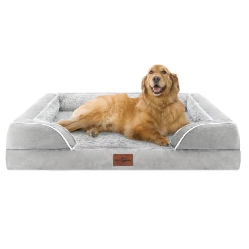 Comfort Expression Hundebett XL für extra große Hunde, Hundebett für große Hunde, waschbar, mit abnehmbarem Bezug und Reißverschluss, extra groß mit Abdeckung für Hunde von Comfort Expression