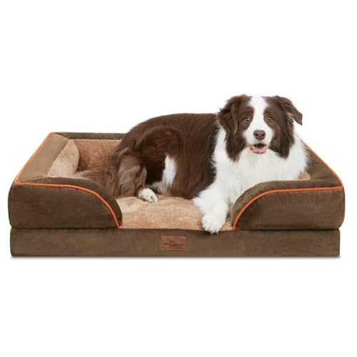 Comfort Expression Hundebetten für große Hunde, orthopädisches Hundebett, waschbar, wasserdicht, großes Hundebett mit abnehmbarem Bezug und Reißverschluss, unzerstörbares Hundebett, große Größe von Comfort Expression