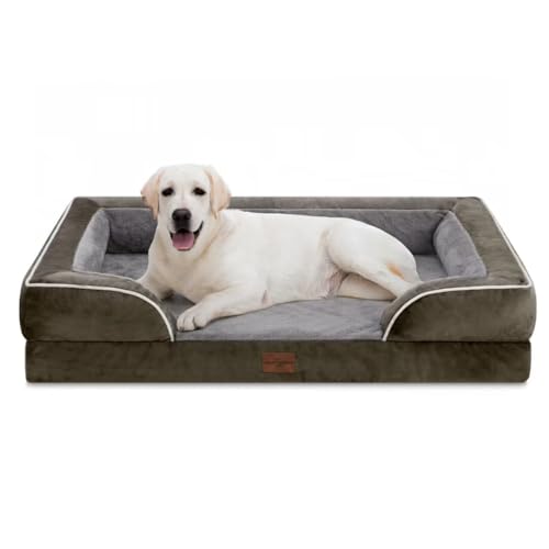 Comfort Expression Jumbo Breed Hundebett, Jumbo-Hundebett für extra große Hunde, wasserdicht, orthopädisches Hundebett, PV, waschbar, mit abnehmbarem Bezug und rutschfester Unterseite (Jumbo, von Comfort Expression