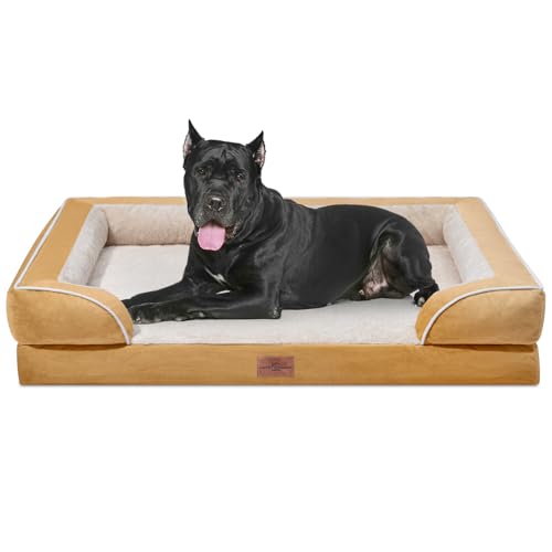 Comfort Expression Orthopädisches XXL-Hundebett, wasserdichte Hundebetten für extra große Hunde, waschbares Hundebett, Sofa, Haustierbett mit abnehmbarem Bezug und rutschfester Unterseite (XX-Large, von Comfort Expression