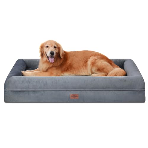 Extra großes Hundebett orthopädisch waschbar: XL Hundebett mit wasserdichtem, abnehmbarem Bezug, Hundebetten für extra große Hunde mit rutschfester Unterseite, Memory-Schaum, Haustier-Couch, Sofa, von Comfort Expression