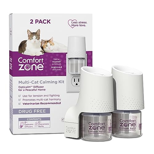 Comfort Zone MultiCat Beruhigendes Diffusor-Set, Katzenpheromone, 2 Stück von Comfort Zone