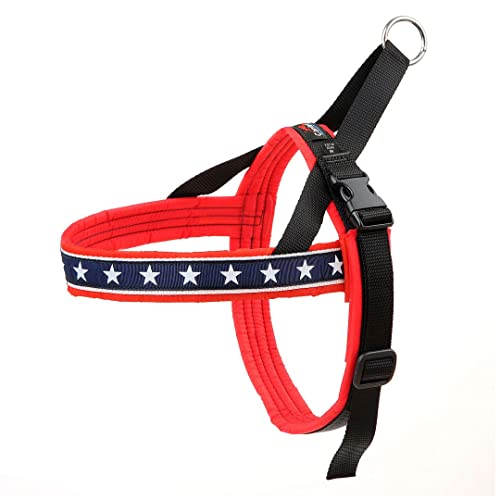 ComfortFlex American Made Quick Fit voll gepolstertes reflektierendes Sport-Hundegeschirr für aktive Hunde, XL, Der Patriot von ComfortFlex