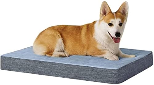 Comfy4U 10cm Gel Infused Memory Foam Haustierbett, Orthopädisches Wasserdichtes Hundebett für große und kleine Hunde, Cuddler mit abnehmbarem Bezug für Hunde und Katzen, Plüsch Hundebett Matratze von Comfy4U