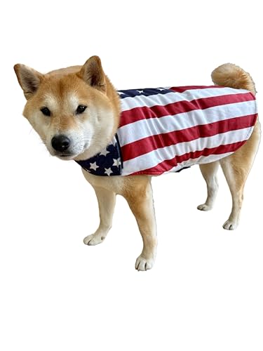 ComfyCamper Hundekostüm für den vierten Juli, Uncle Sam, Größe S, XL, patriotische Hunde, USA, 4. Amerika, Halloween, Größe L von ComfyCamper