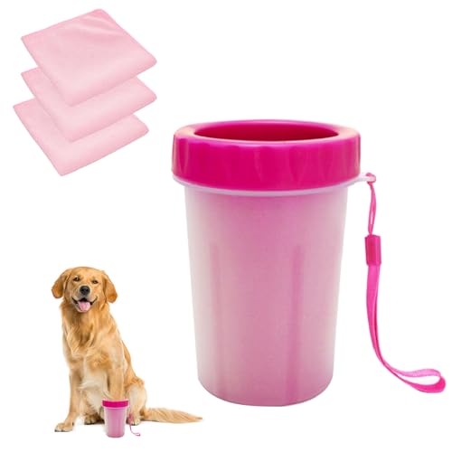 Hundepfotenreiniger, Haustierreinigungsbürste Tasse, Pfotenwascher, Pfotenreiniger für Hunde, Hundepfotenwascher, Pfotenreinigerbecher, Hundefußwascher, tragbarer Haustierpfotenreiniger, von Comioke