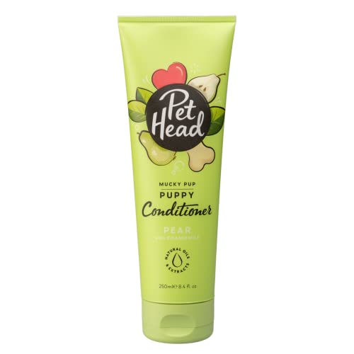 Pet Head Mucky Pup Conditioner für Welpen | Birnenduft | Pflegt und Beruhigt das Fell Ihres Hundes | pH-Neutral | Vegan & Tierversuchsfrei | Sanfte Formel für Hunde und Welpen ab 8 Wochen | 250ml von Company of Animals