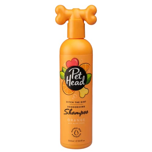 PET HEAD Hundeshampoo 300 ml, Ditch the Dirt, Orangenduft, Reinigt das Fell Ihres Hundes gründlich und macht es weich, Desodoriert und beseitigt Gerüche, pH-neutral, Sanfte Formel für Welpen von Company of Animals