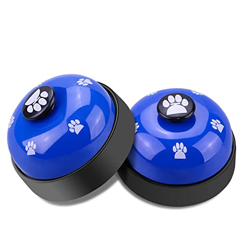 SNUNGPHIR Comsmart Dog Training Bell, Set of 2 Dog Puppy Pet Potty Training Bells, Dog Cat Door Bell Tell Bell with Non-Skid Rubber Base + 1Pcs Dog Training Clicker with Wrist Strap von Comsmart