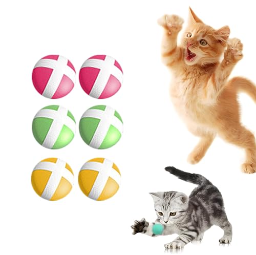 ComtechIQ Interaktives Katzenspielzeug – Dinosaurier-Ballwerfer für Spaß im Innen- und Außenbereich (6 Bälle) von ComtechIQ