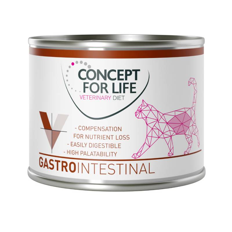 6 x 200 g / 185 g Concept for Life Veterinary Diet zum Probierpreis! - Gastro Intestinal 6x200g von Concept for Life VET