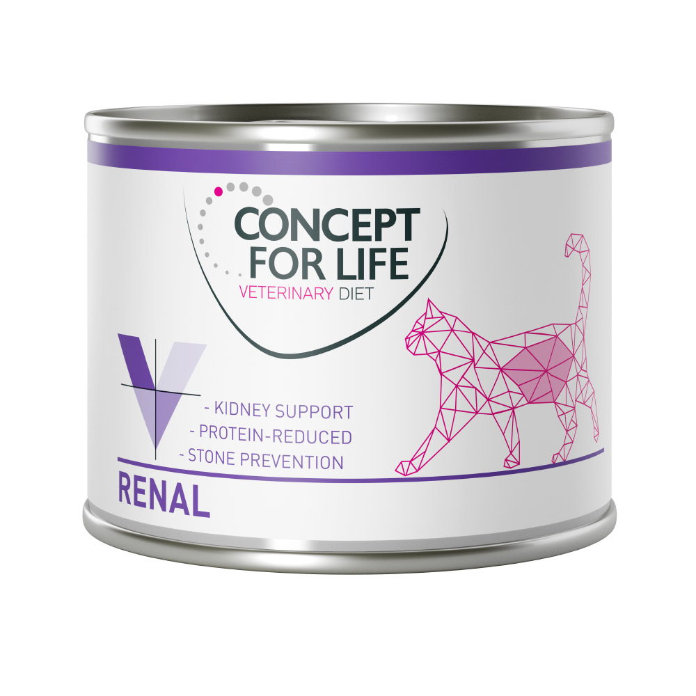 6 x 200 g / 185 g Concept for Life Veterinary Diet zum Probierpreis! - Renal 6x200g von Concept for Life VET