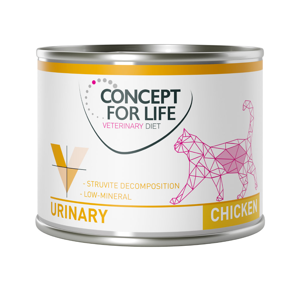 6 x 200 g / 185 g Concept for Life Veterinary Diet zum Probierpreis! - Urinary Huhn 6x200g von Concept for Life VET