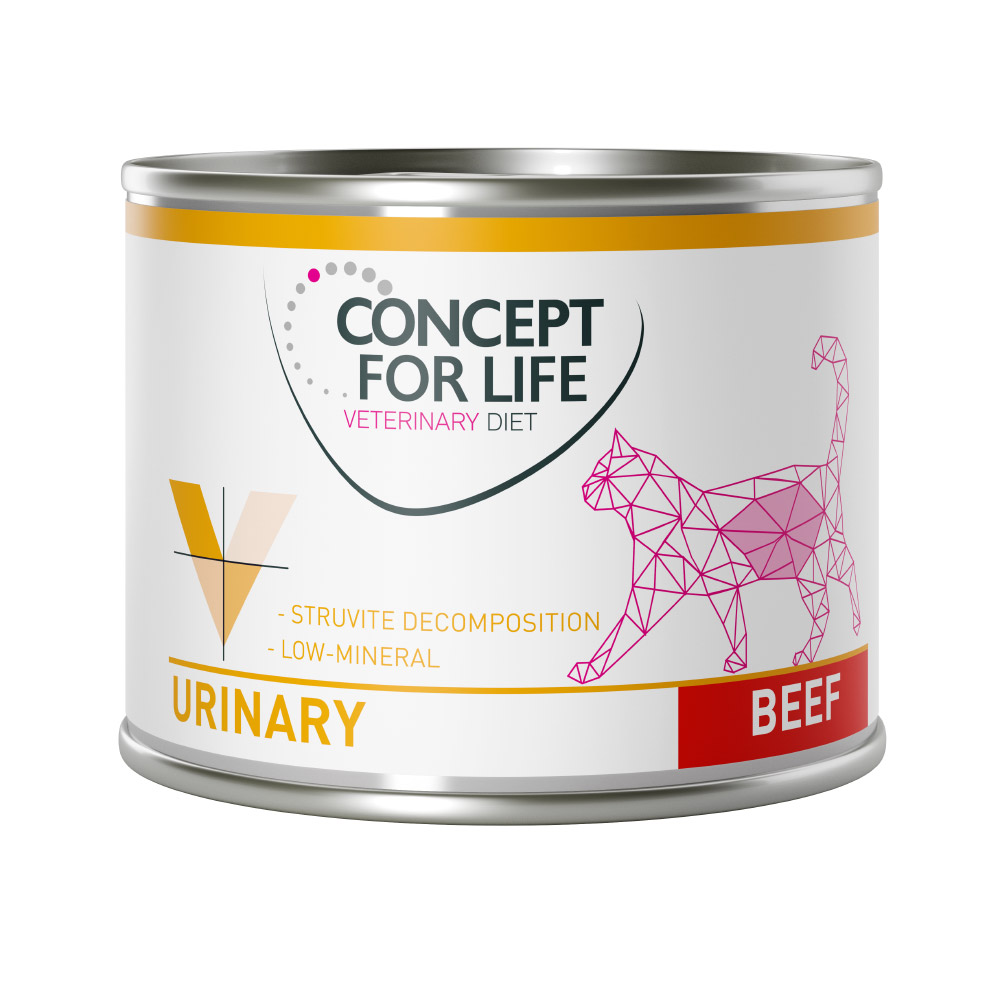 6 x 200 g / 185 g Concept for Life Veterinary Diet zum Probierpreis! - Urinary Rind 6x200g von Concept for Life VET