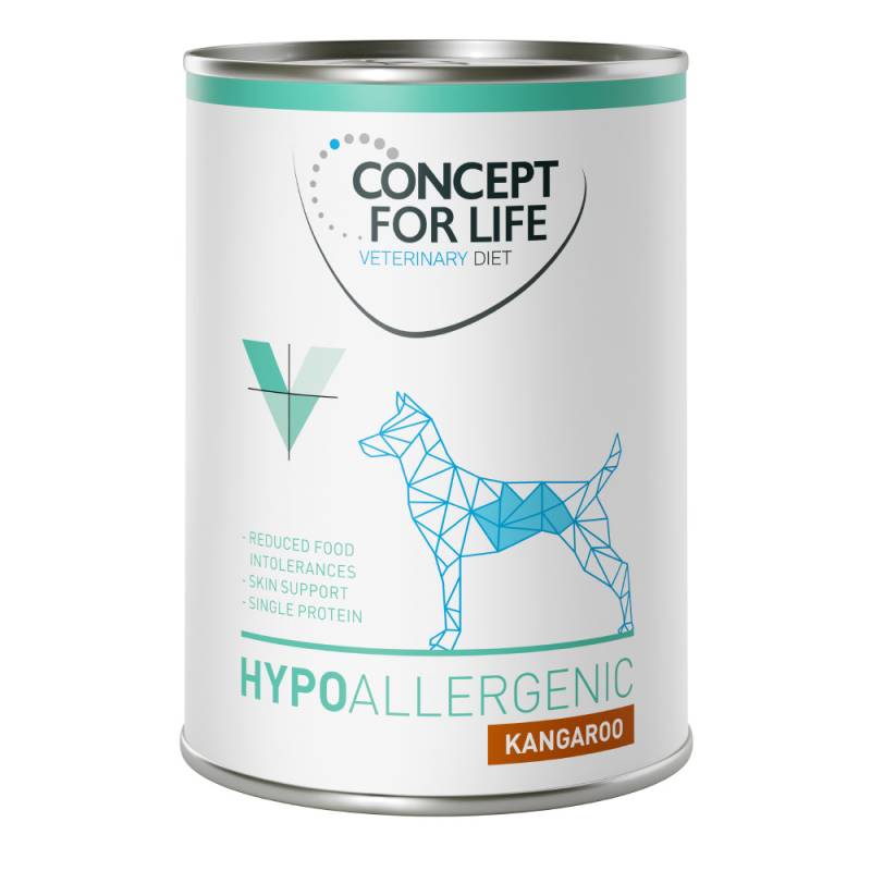 6 x 400 g Concept for Life Veterinary Diet zum Probierpreis! - Hypoallergenic Känguru von Concept for Life VET