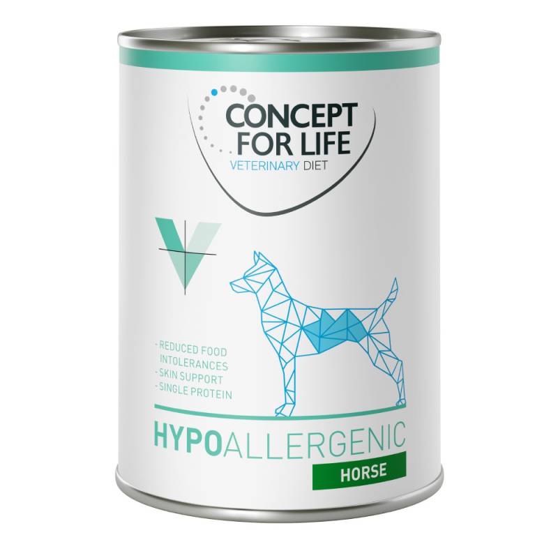 6 x 400 g Concept for Life Veterinary Diet zum Probierpreis! - Hypoallergenic Pferd von Concept for Life VET