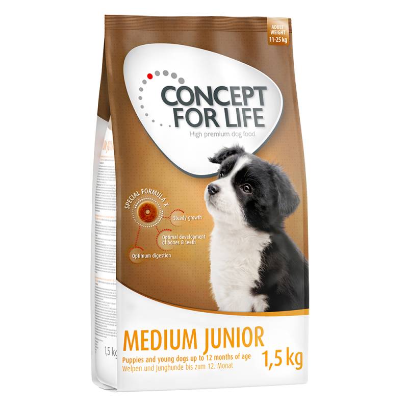 1,5 kg Junior Concept for Life zum Probierpreis! - 1.5 kg Medium Junior von Concept for Life