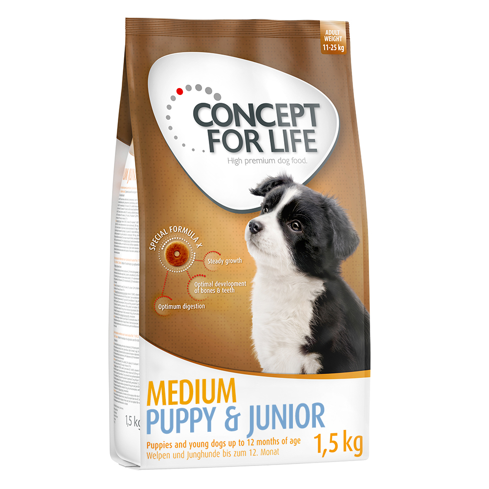 1 kg / 1,5 kg Concept for Life zum Sonderpreis! - 1,5 kg Medium Puppy & Junior 1 kg / 1,5 kg Concept for Life zum Sonderpreis! - 1,5 kg Medium Puppy & Junior von Concept for Life