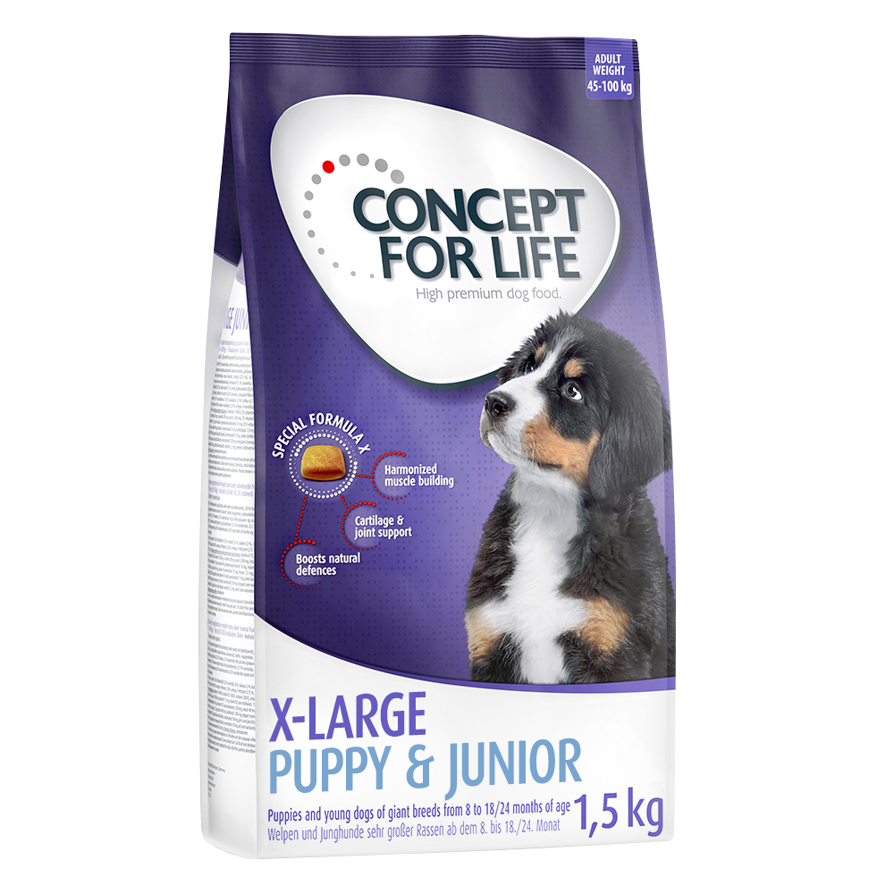 1 kg / 1,5 kg Concept for Life zum Sonderpreis! - 1,5 kg X-Large Puppy & Junior 1 kg / 1,5 kg Concept for Life zum Sonderpreis! - 1,5 kg X-Large Puppy & Junior von Concept for Life