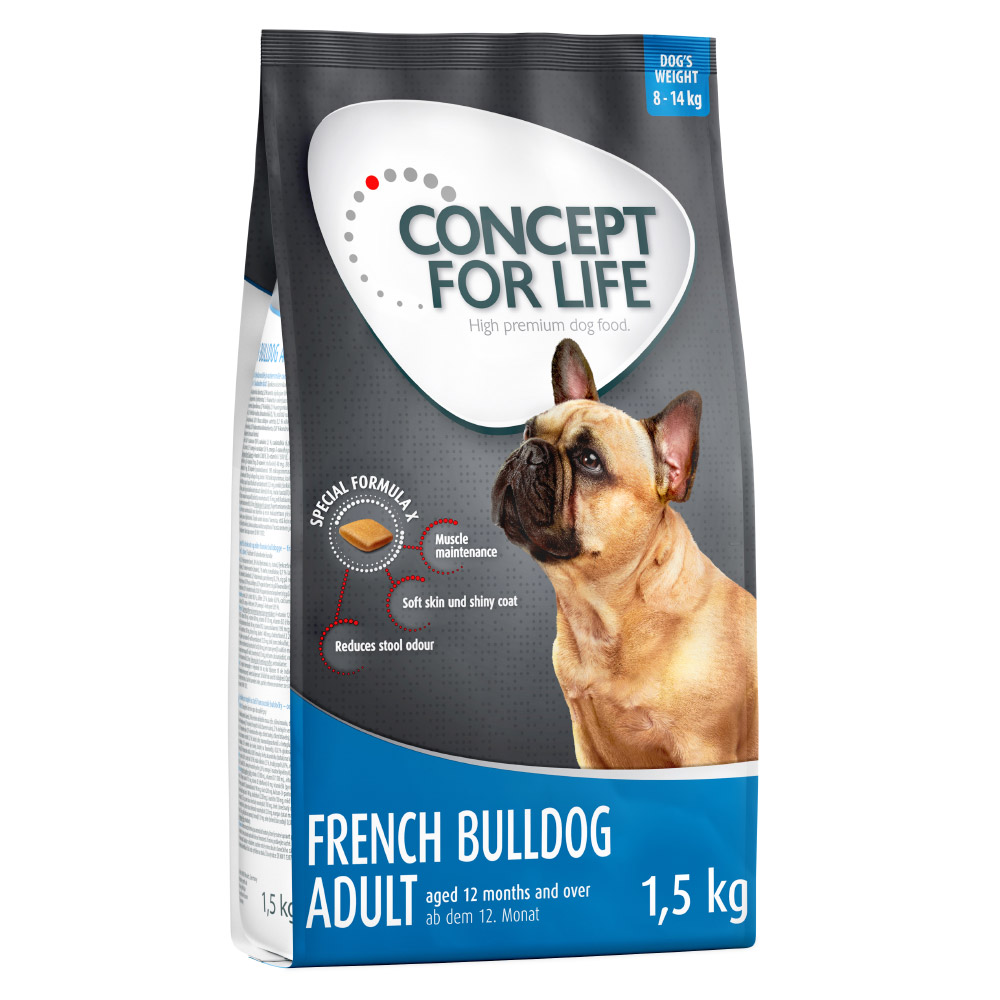 1 kg / 1,5 kg Concept for Life zum Probierpreis! - 1.5 kg Französische Bulldogge von Concept for Life