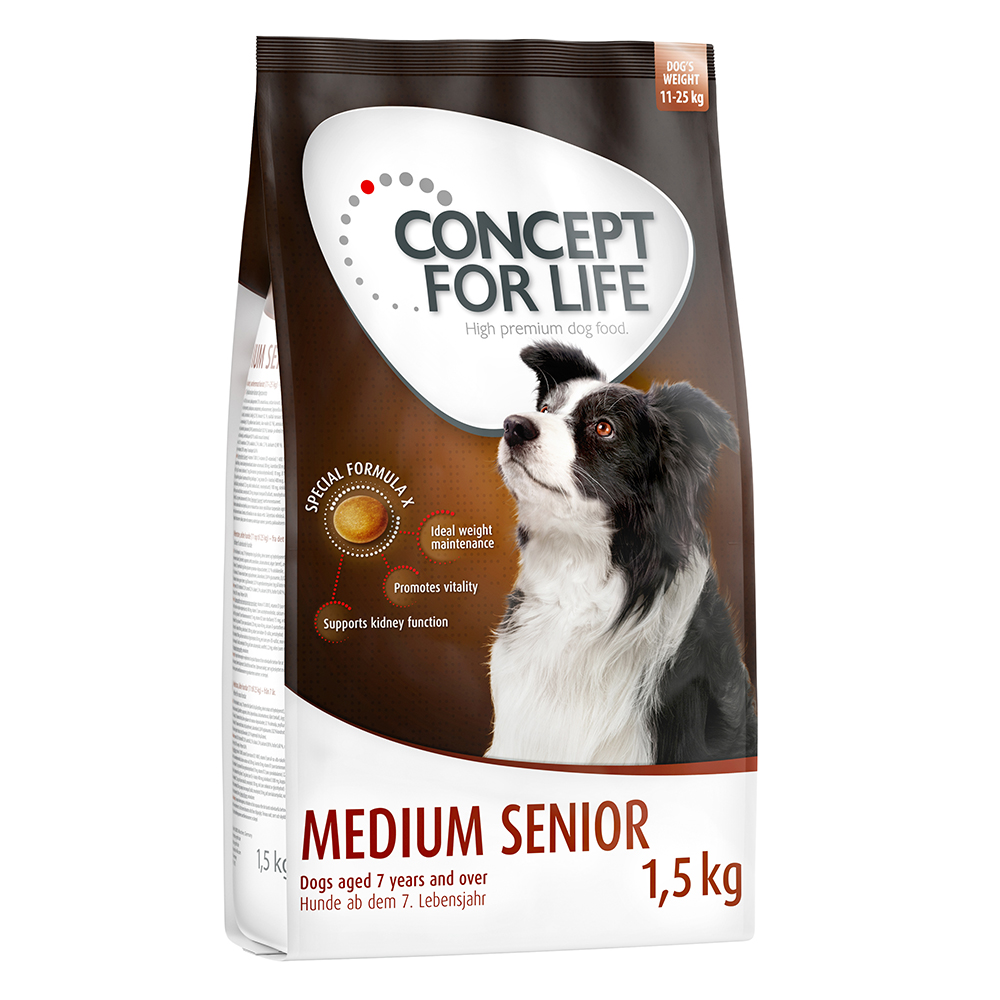 1 kg / 1,5 kg Concept for Life zum Probierpreis! - 1.5 kg Medium Senior von Concept for Life