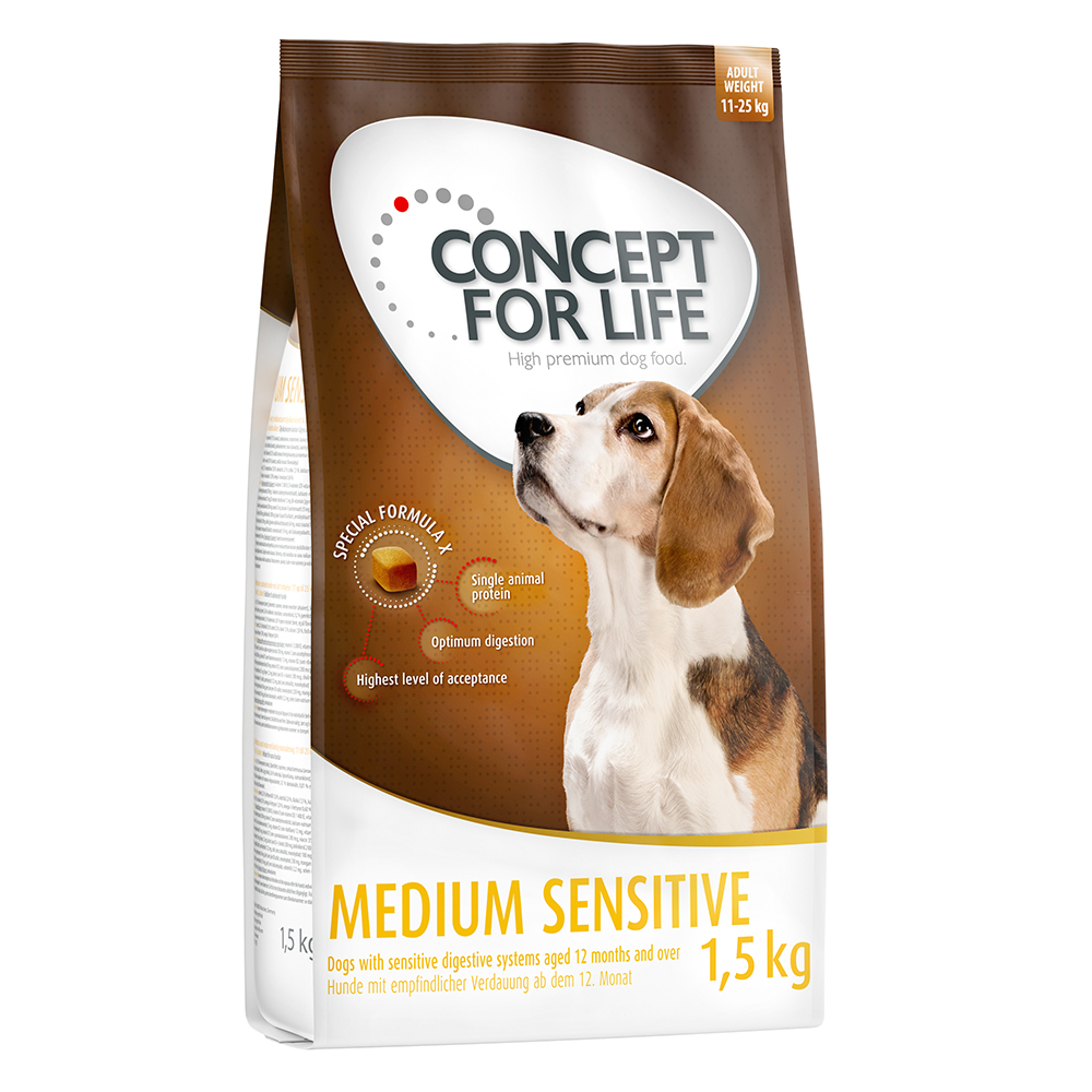 1 kg / 1,5 kg Concept for Life zum Probierpreis! - 1.5 kg Medium Sensitive von Concept for Life