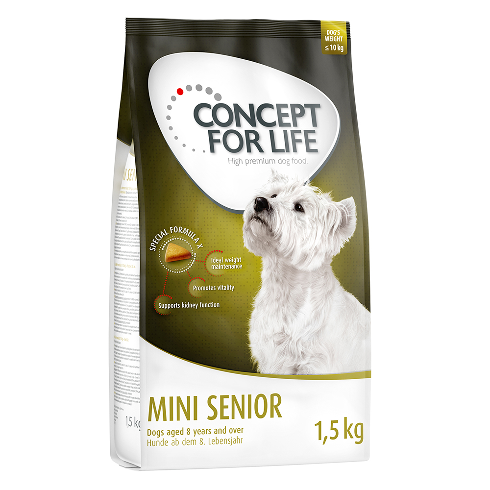 1 kg / 1,5 kg Concept for Life zum Probierpreis! - 1.5 kg Mini Senior von Concept for Life