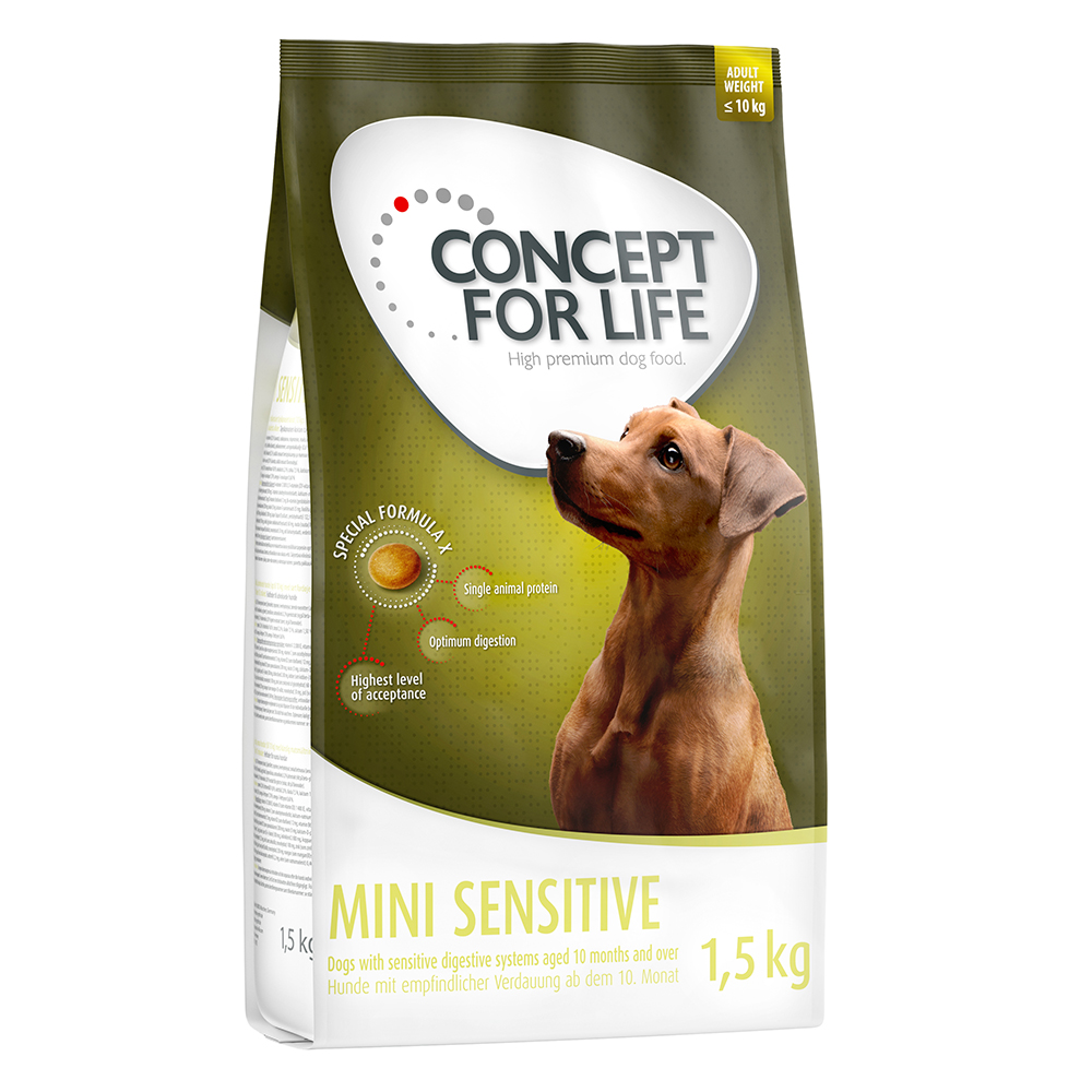 1 kg / 1,5 kg Concept for Life zum Probierpreis! - 1.5 kg Mini Sensitive von Concept for Life