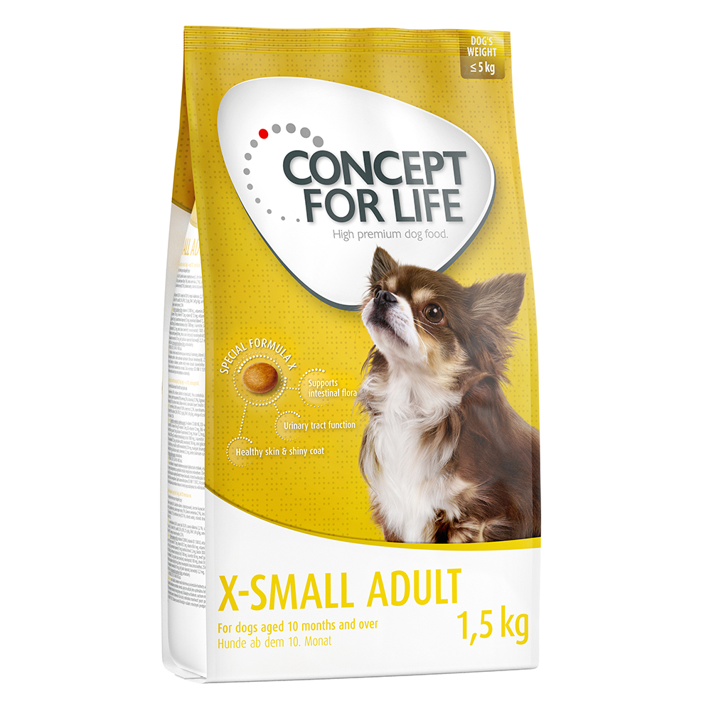 1 kg / 1,5 kg Concept for Life zum Probierpreis! - 1.5 kg X-Small Adult von Concept for Life