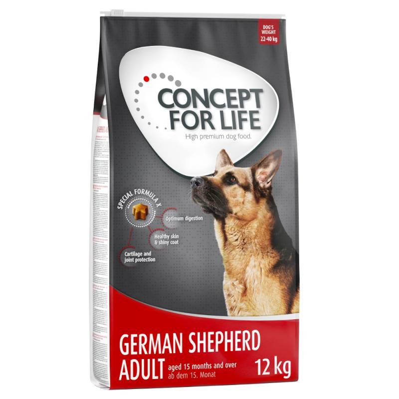 10 + 2 kg gratis! 12 kg Concept for Life Hundetrockenfutter - German Shepherd (12 kg) von Concept for Life