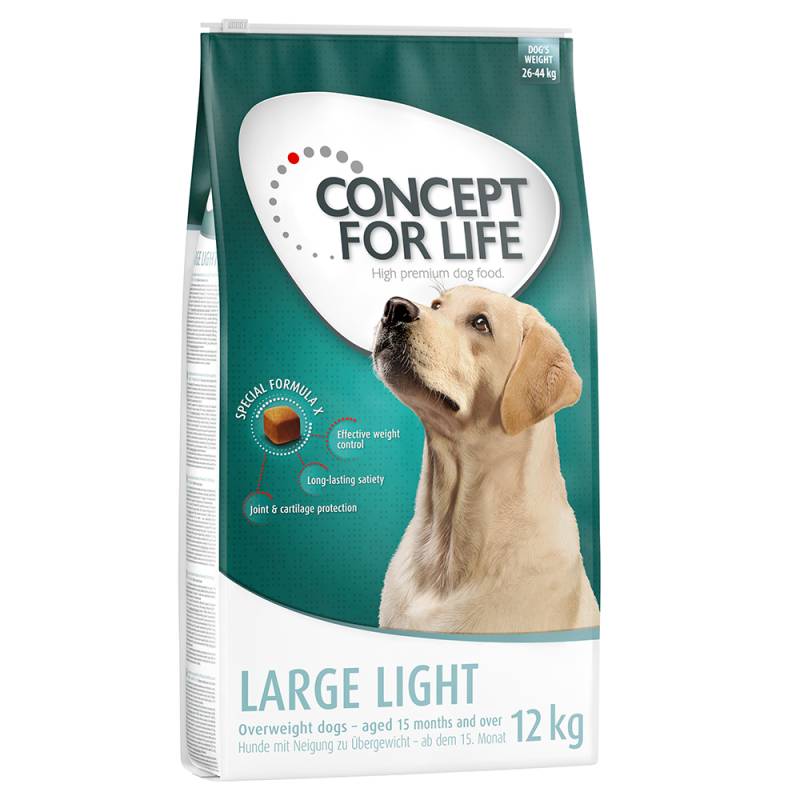 10 + 2 kg gratis! 12 kg Concept for Life Hundetrockenfutter - Large Light (12 kg) von Concept for Life