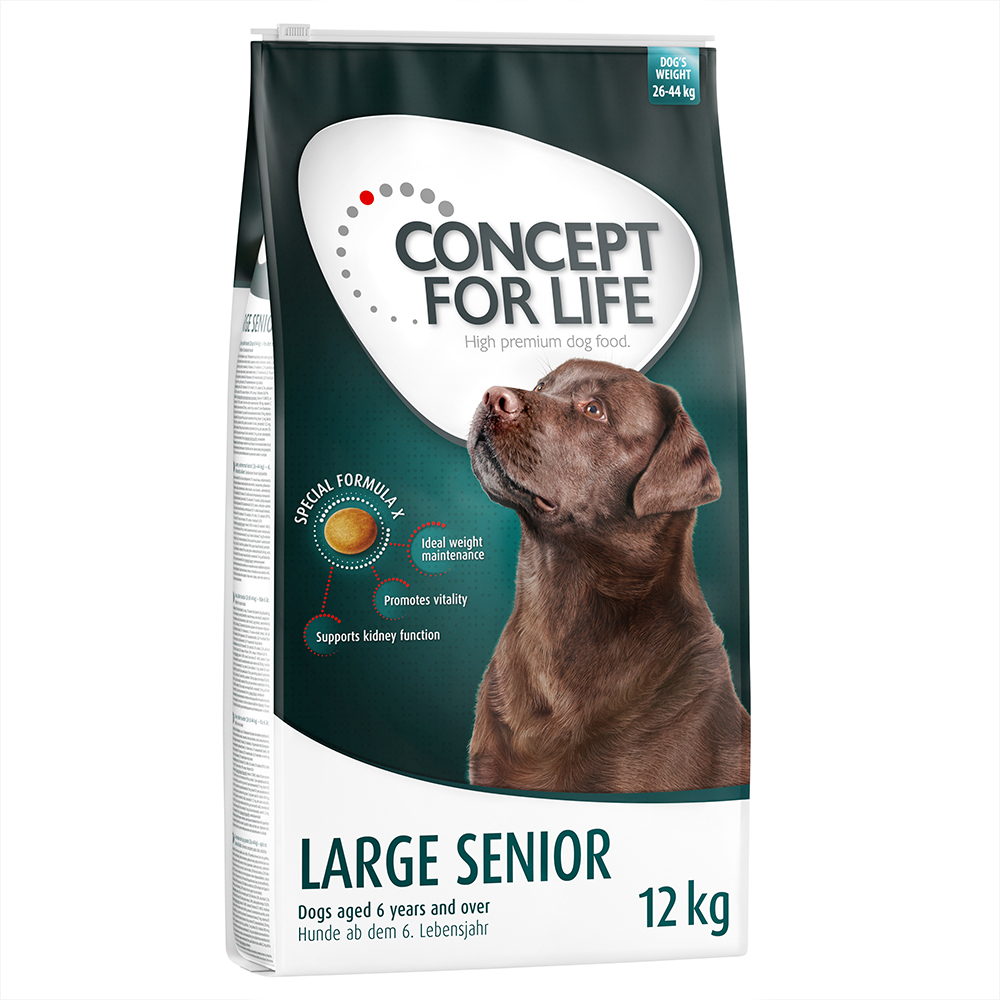 10 + 2 kg gratis! 12 kg Concept for Life Hundetrockenfutter - Large Senior (12 kg) von Concept for Life