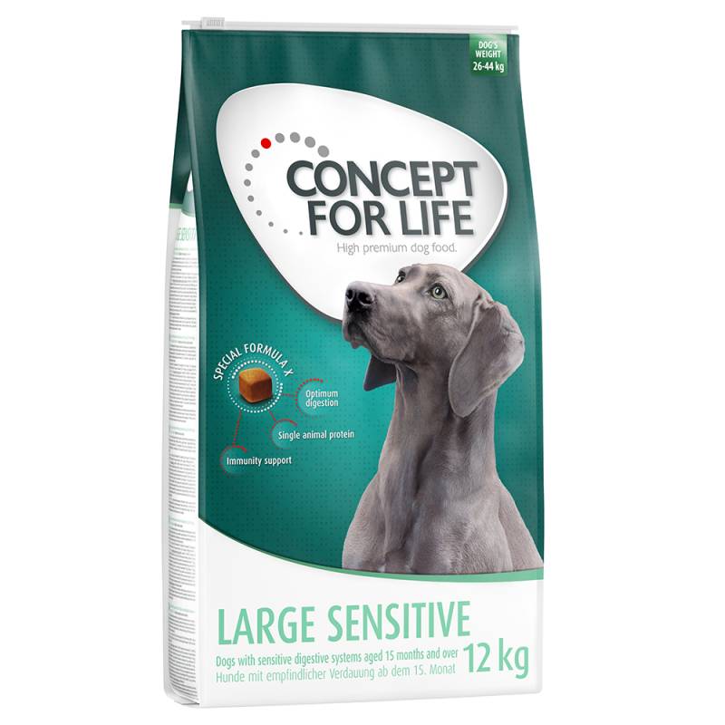 10 + 2 kg gratis! 12 kg Concept for Life Hundetrockenfutter - Large Sensitive (12 kg) von Concept for Life