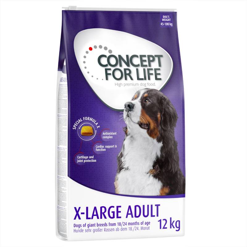 10 + 2 kg gratis! 12 kg Concept for Life Hundetrockenfutter - X-Large Adult (12 kg) von Concept for Life