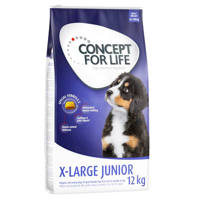 10 + 2 kg gratis! 12 kg Concept for Life Hundetrockenfutter - X-Large Junior (12 kg) von Concept for Life