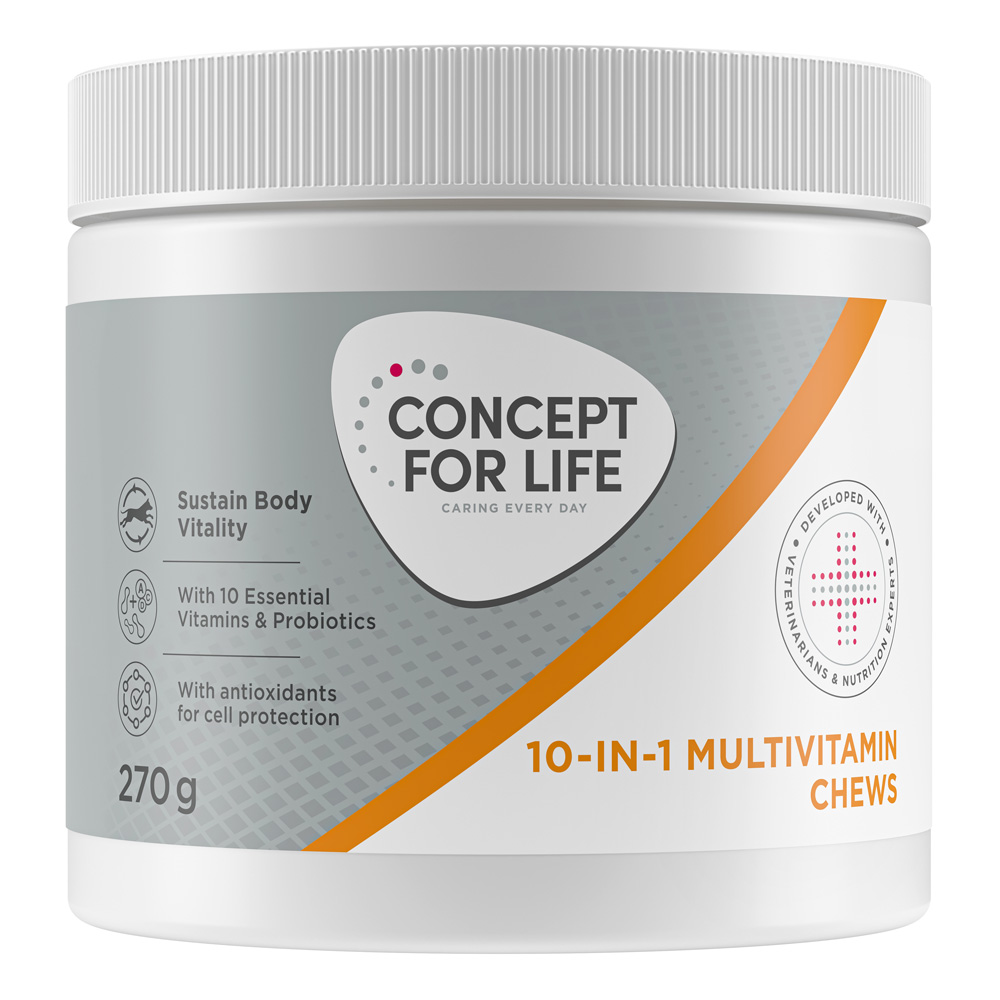 10 in 1 Multivitamin Supplements Chews - Concept for Life - Sparpaket: 2 x 270 g 10 in 1 Multivitamin Supplements Chews - Concept for Life - Sparpaket: 2 x 270 g von Concept for Life