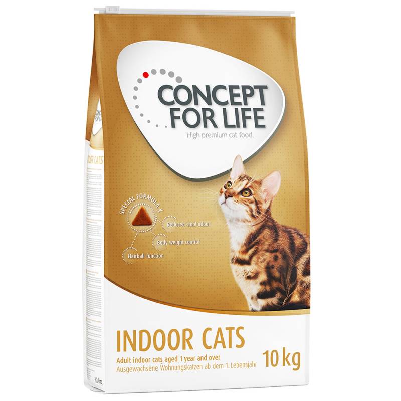 10 kg / 9 kg Concept for Life zum Sonderpreis! - Indoor Cats 10 kg von Concept for Life