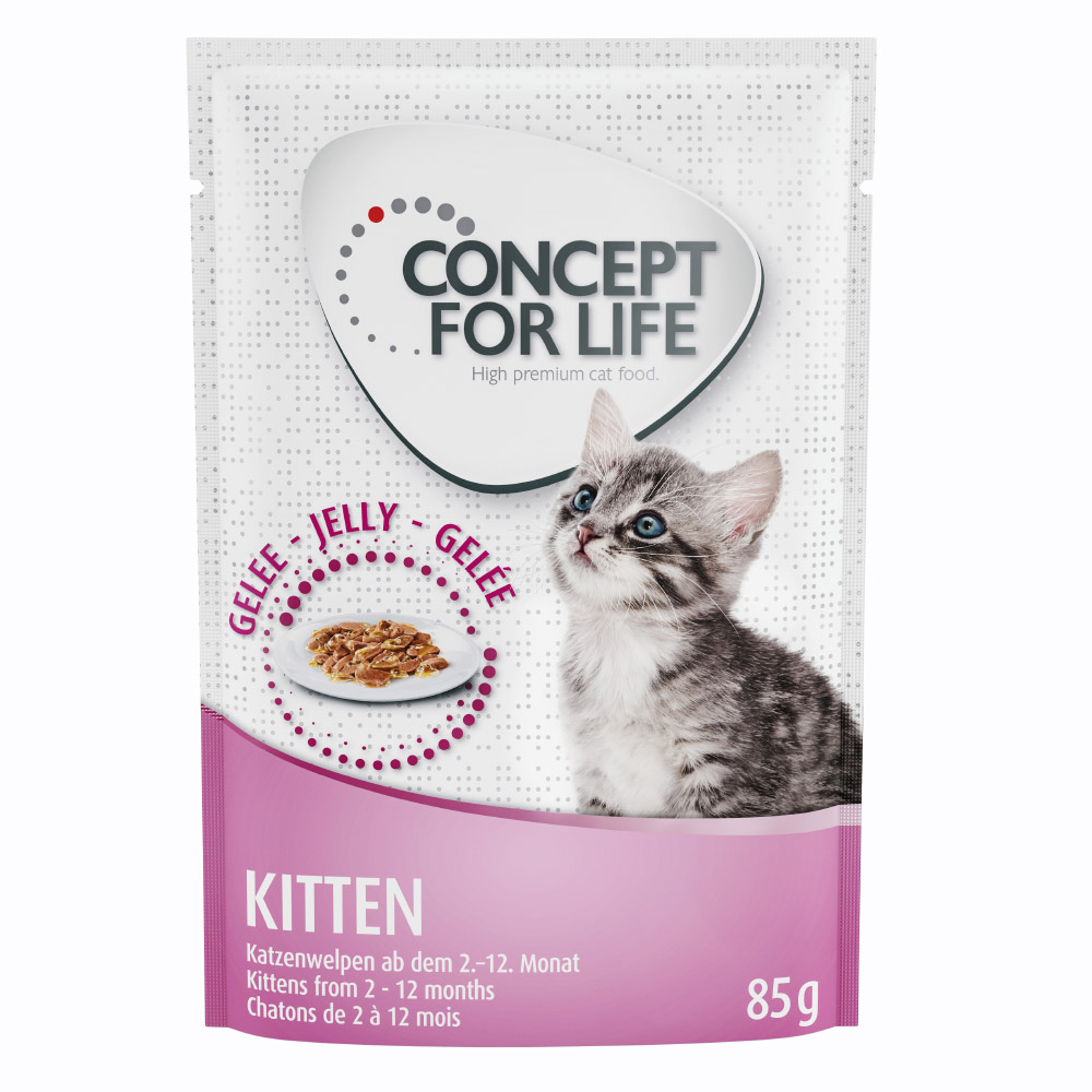 12 x 85 g Concept for Life Nassnahrung zum Probierpreis! - Kitten - in Gelee von Concept for Life