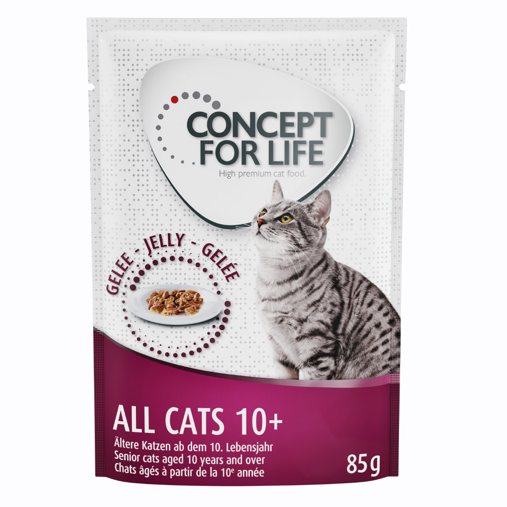 20 + 4 gratis! Concept for Life 24 x 85 g - All Cats 10+ in Gelee                von Concept for Life