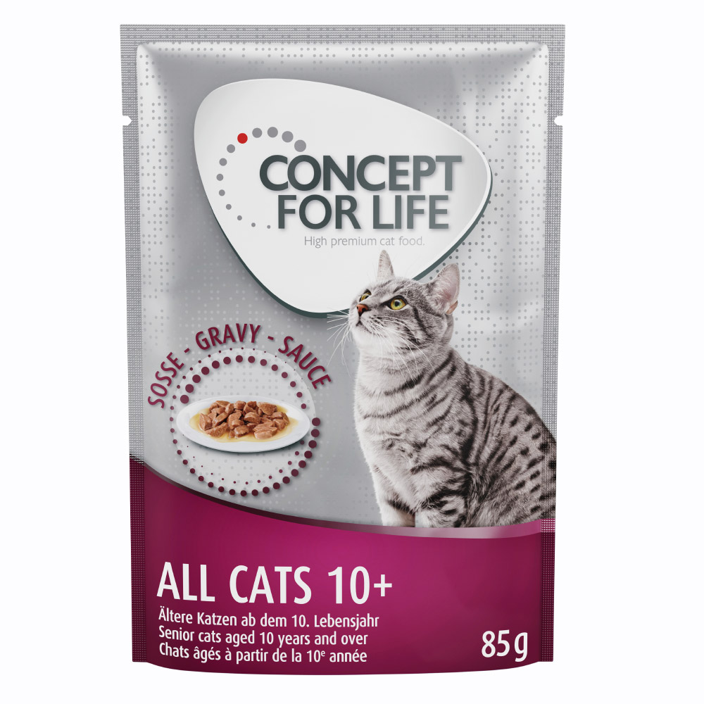 20 + 4 gratis! Concept for Life 24 x 85 g - All Cats 10+ in Soße             von Concept for Life