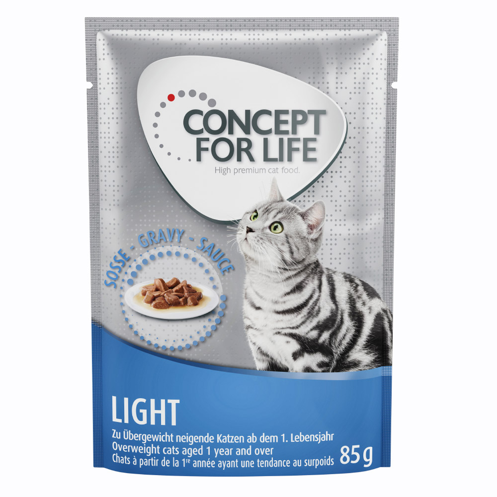 20 + 4 gratis! Concept for Life 24 x 85 g - Light Cats in Soße von Concept for Life