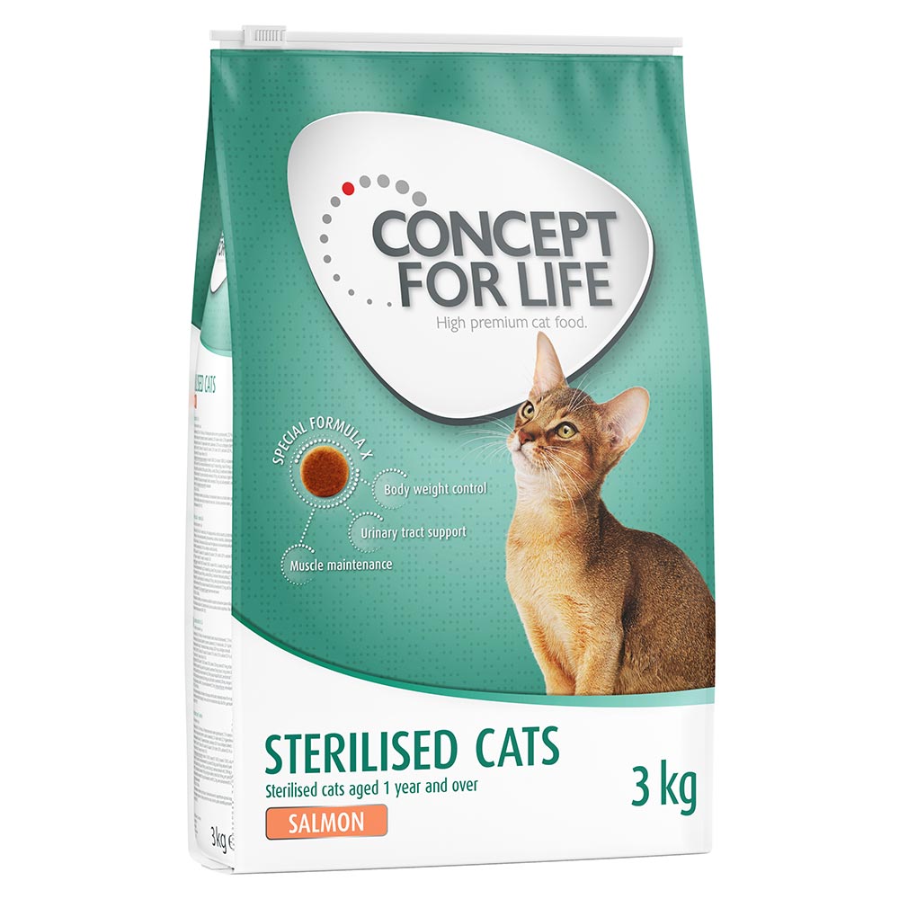 3 kg Concept for Life Adult zum Sonderpreis! - Sterilised Cats Salmon 3 kg von Concept for Life