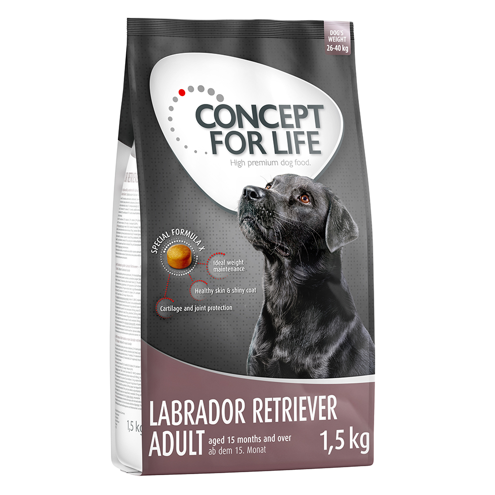 4 x 1 kg / 1.5 kg Concept for Life zum Sonderpreis! - 4 x 1,5 kg Labrador Retriever von Concept for Life