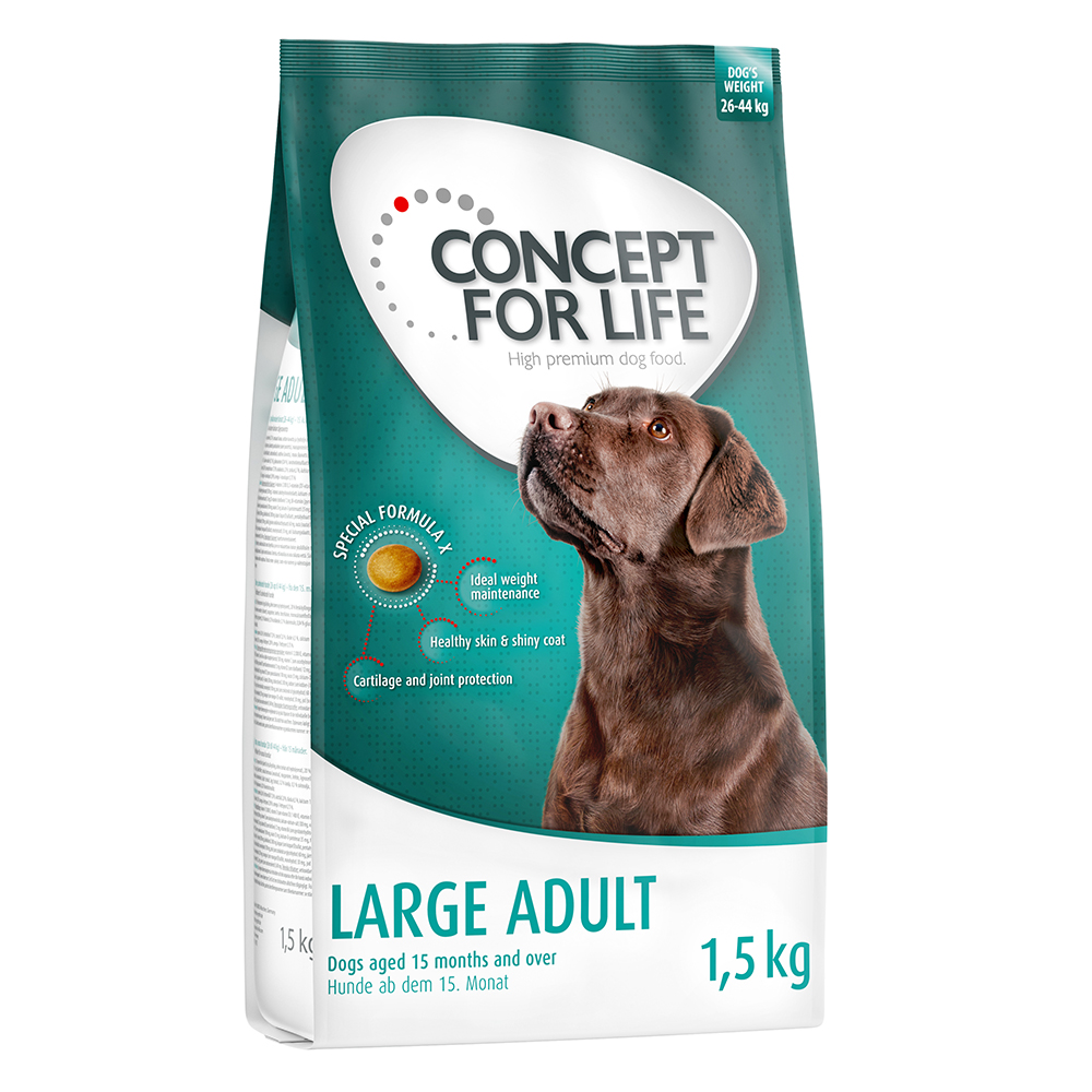 4 x 1 kg / 1.5 kg Concept for Life zum Sonderpreis! - 4 x 1,5 kg Large Adult von Concept for Life