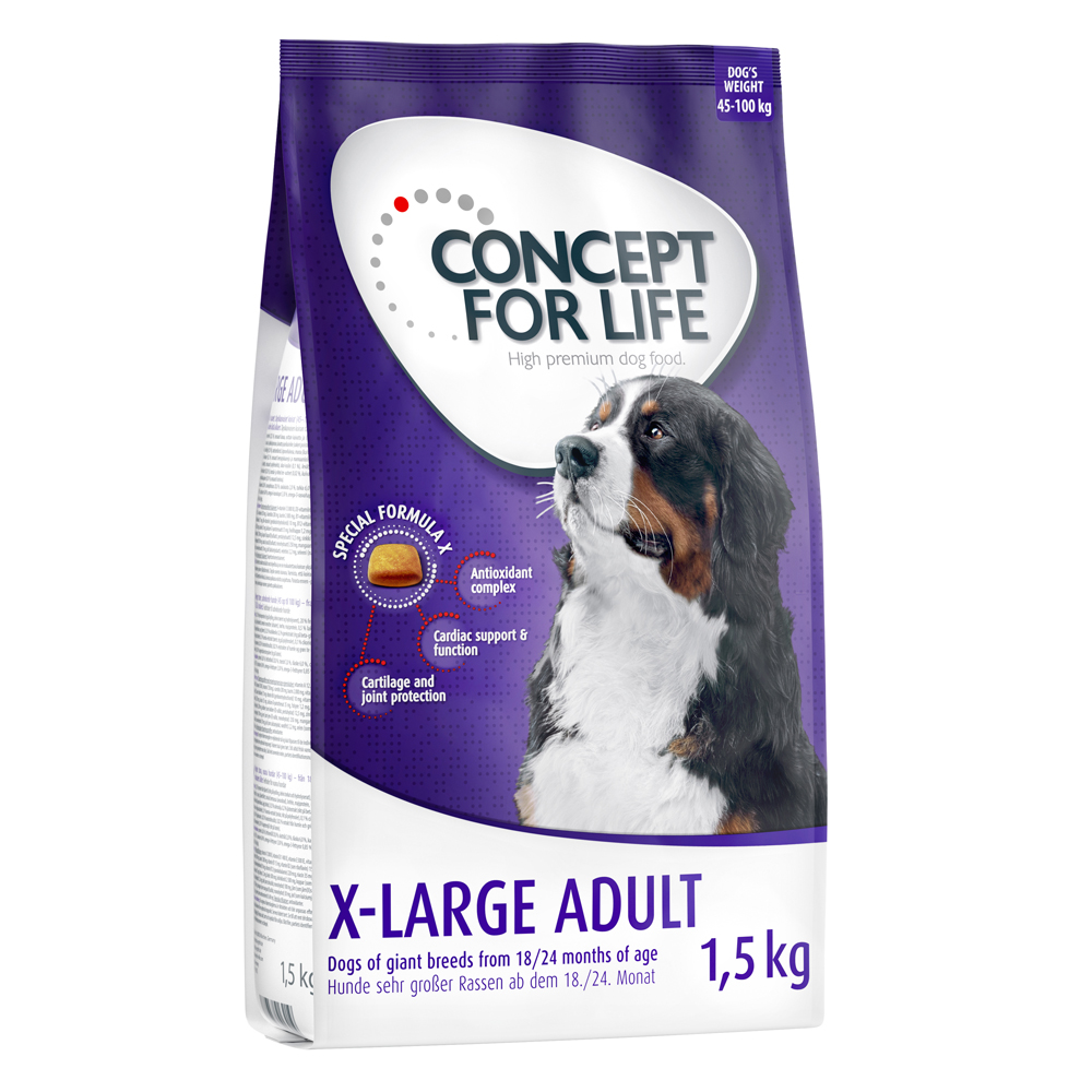 4 x 1 kg / 1.5 kg Concept for Life zum Sonderpreis! - 4 x 1,5 kg X-Large Adult von Concept for Life