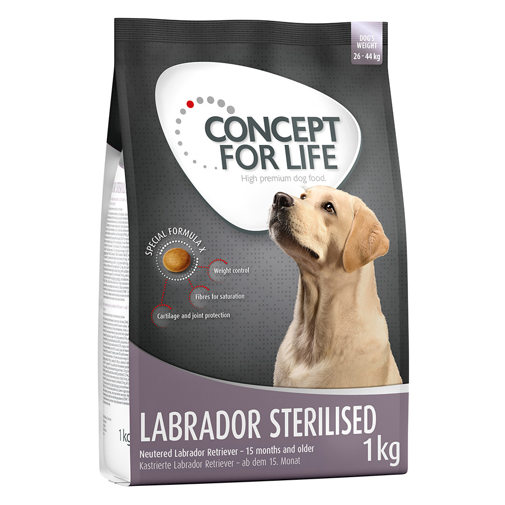 4 x 1 kg / 1.5 kg Concept for Life zum Sonderpreis! - 4 x 1 kg Labrador Sterilised von Concept for Life