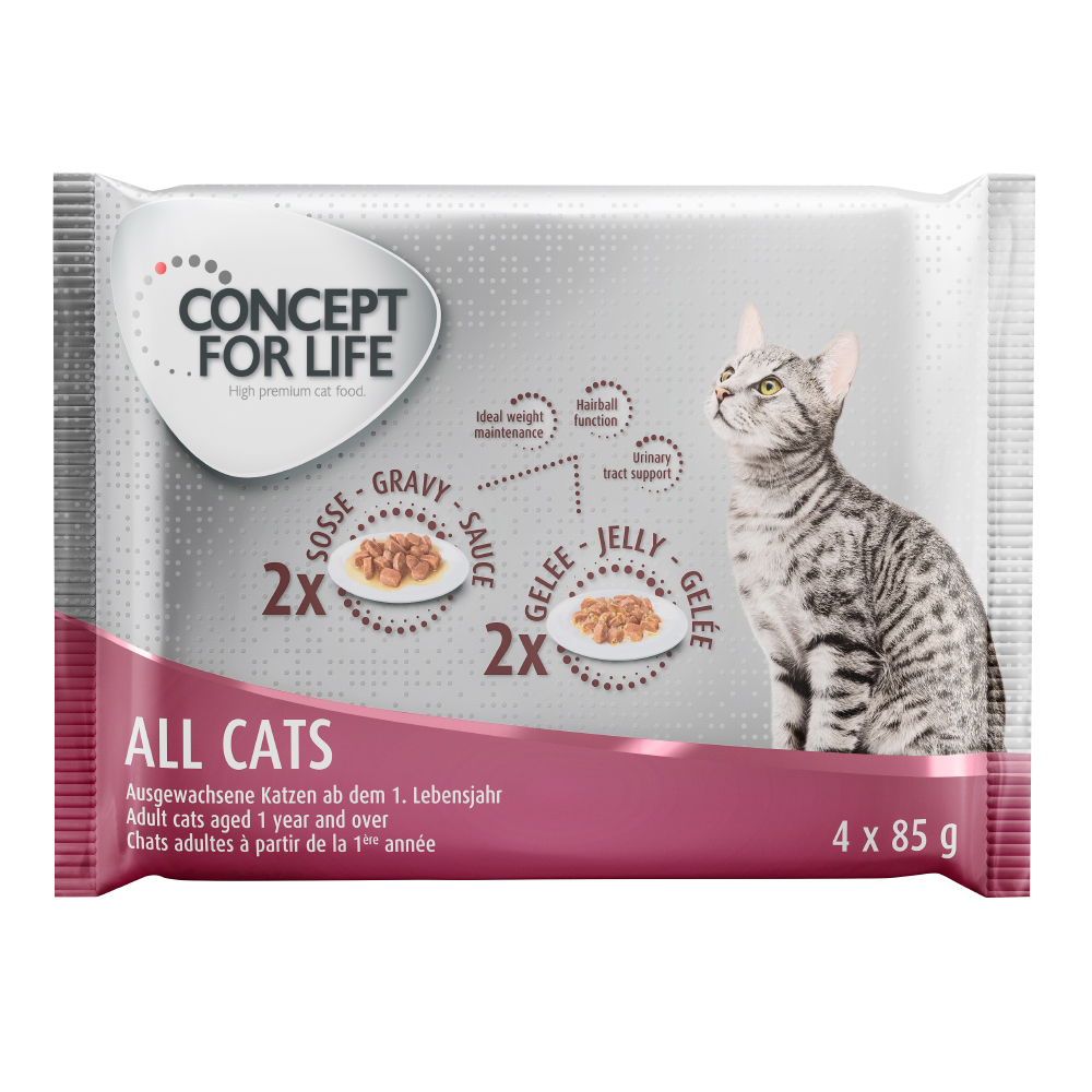 4 x 85 g Concept for Life zum Probierpreis! - All Cats von Concept for Life